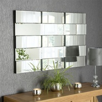 Modern Copper-Free Silver Coated Mirror on Float Glass Self-Adhesive Wall Mirror for Bathroom Use Eco-Friendly Customizable Size