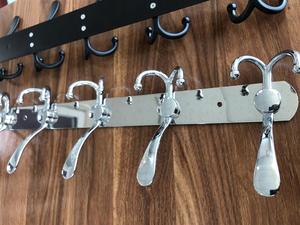 <span class=keywords><strong>Perchero</strong></span> de <span class=keywords><strong>Pared</strong></span>, Gancho para Abrigos de Acero Inoxidable, Rieles para Colgar, Plateado - Product Image 2