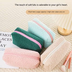 Trousse à crayons de voyage décontractée ultra-légère sans fermeture, trousse à cosmétiques, mignonne, haute valeur chromatique, grande capacité, pour filles du collège - Product Image 2