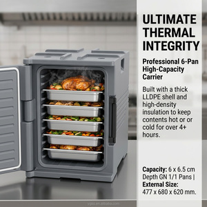 Contenedor Térmico para Transporte de Alimentos, 90 L, para Catering Comercial, Caja Térmica de Plástico Aislada - Product Image 5