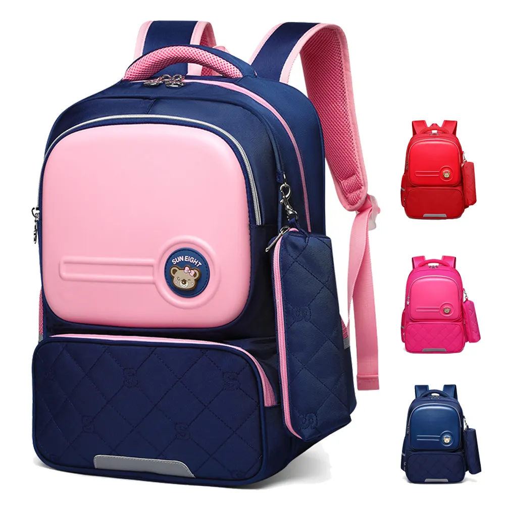 Sun Eight 2021 New Design School Bag for Girls and Boys Waterproof Polyester Lighten Up Large Capacity Backpack