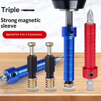 Connecteur trois-en-un, manchon magnétique spécial ultra-résistant, vis de menuiserie en acier à haute teneur en carbone, démontage de roue excentrique