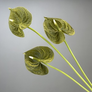 Flor Artificial de Anthium Impresa en 3D con Tacto <span class=keywords><strong>Real</strong></span>, Lirio Rojo Flamenco, Loto Guanyin Blanco para Decoración del Hogar y Accesorios de Boda - Product Image 2
