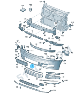 Per VW <span class=keywords><strong>Phaeton</strong></span> 2010-2013 paraurti anteriore OE: 3D0807217DK - Product Image 2