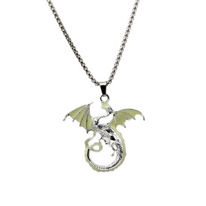 Collier Pendentif Lumineux Dragon Volant <span class=keywords><strong>en</strong></span> Alliage avec Chaîne <span class=keywords><strong>en</strong></span> Bambou, Merchandise Game of Thrones <span class=keywords><strong>Euro</strong></span>-Américain, pour Hommes et Femmes - Product Image 5