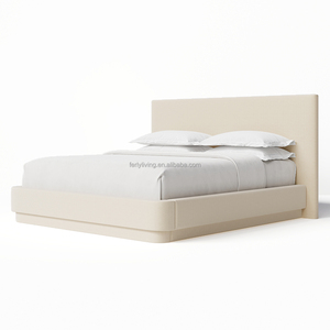Collezione di Camere da Letto Americane FERLY, Letto King Size di Lusso per il Massimo Comfort, Letto con Pannello in Tessuto Completamente Imbottito - Product Image 1