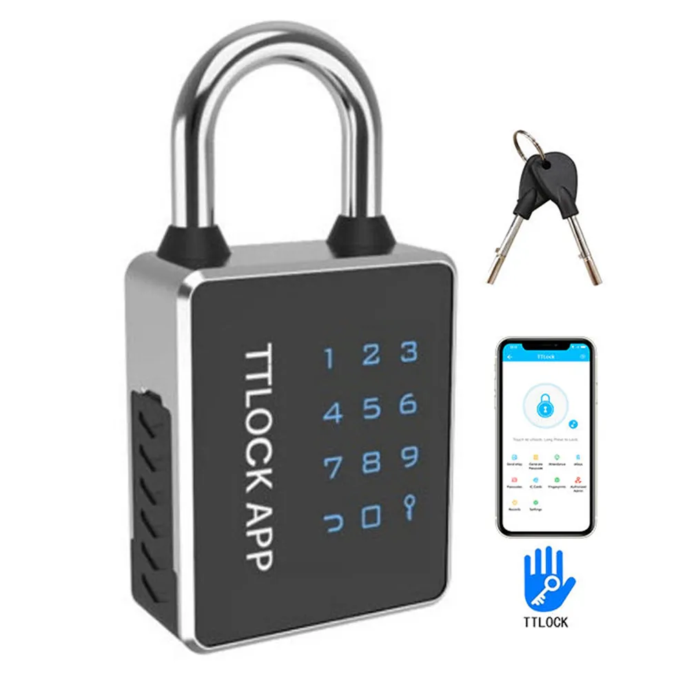 Antirrobo Impermeable Combinación de números táctiles Teclado digital Pad Lock Tarjeta RFID NFC Bluetooth Candado inteligente