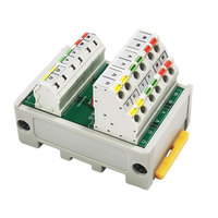 Shimede Durable 1-In-4-Out In-Line Bornier Triphasé Distribution d'alimentation enfichable Cuivre Laiton PC Nylon Matériaux