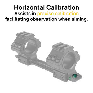 ACUMETA Support de lunette en <span class=keywords><strong>aluminium</strong></span> de haute qualité 11 mm à queue de pie, hauteur centrale 1,14 po, calibration horizontale pour tube de 30 mm - Chasse en extérieur - Product Image 3