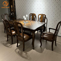Ensemble table à manger ronde de luxe 12 places en marbre design en métal