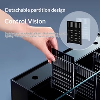 Aquarium pour poissons Betta thaïlandais ultra-transparent, plusieurs compartiments, filtration arrière, pas de changement d'eau requis, design compact et écologique