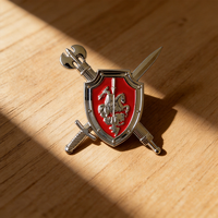 Badge Dragon Saint George Personnalisé – Cadeaux Religieux Sur Mesure – Médaille Métallique 3D Personnalisée – Badges pour Uniforme de Sécurité et Chapeau