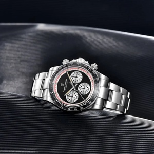 Montre-bracelet à quartz PAGANI DESIGN PD1676 VK63 Movt, chronographe, chronomètre, boîtier en céramique, étanche 100 m, acier inoxydable. - Product Image 3