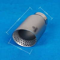 Punta de Escape de Acero Inoxidable Pulido con Chorro de Arena de 4 Pulgadas para Modificación de Coche, Tubo de Silenciador Estilo Ak