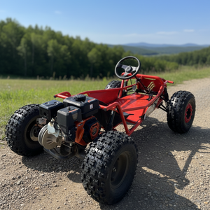 Nuevo Diseño de Karting Todoterreno con Pedales, Neumáticos Anchos de 8 Pulgadas, Capacidad de Carga de 200 kg, Motor de Gasolina de 212 cc y 4 Tiempos, Freno de Disco Hidráulico, Go <span class=keywords><strong>Kart</strong></span> <span class=keywords><strong>Cross</strong></span> para Adultos - Product Image 4