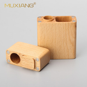 Muxiang Wooden Cigarette Box Beechwood Rectangular Handmade With Engraved Logo Customizable - Product Image 4