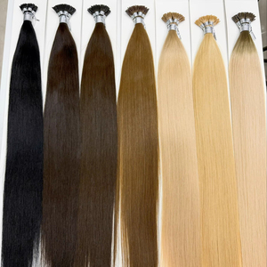 Extensions de <span class=keywords><strong>cheveux</strong></span> I-Tip en kératine Remy chinoises de qualité supérieure, simili-icônes, pour tissage de <span class=keywords><strong>cheveux</strong></span>, trame unique, toutes couleurs - Product Image 1
