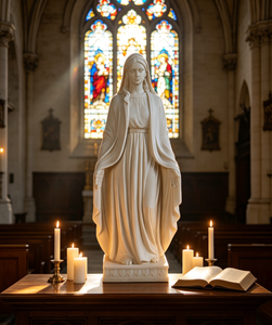 Promotion Stock : Statue Religieuse Imperméable en Résine Artificielle de la Vierge Marie pour l'extérieur, l'autel de l'église, la maison et le jardin - Product Image 1