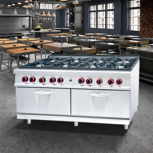 Cocina Industrial de Acero Inoxidable de 8 Quemadores, Doble Combustible (Gas), con Control de Temperatura, Potencia de <span class=keywords><strong>1C</strong></span> 6kW, Fácil de Limpiar, Garantía Completa - Product Image 5