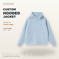 Sudadera con capucha personalizada de algodón y poliéster de alto gramaje con cremallera completa, cuello alto, bordado de silicona, unisex, oversize, transpirable, estilo urbano