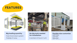 <span class=keywords><strong>Casa</strong></span> Contenedor Desmontable Boxspace de 20 pies con 2 Habitaciones, Diseño Rústico, Estructura de Acero Galvanizado, <span class=keywords><strong>Casa</strong></span> Prefabricada de 6x3m - Product Image 3