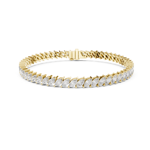 Bracelet en diamant cultivé en laboratoire en or, bijoux fins de créateur, bracelet tennis en diamant en or, élégant et contemporain - Product Image 1