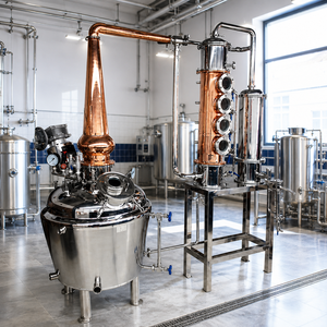 Distillateur d'alcool continu domestique Teve 100L/200L en acier inoxydable / cuivre rouge pour la distillation d'éthanol - Product Image 2