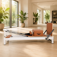 Équipement de Pilates économique pour usage commercial, couleur/logo personnalisable, Reformer de Pilates en aluminium pour la maison, l'entraînement physique et les studios