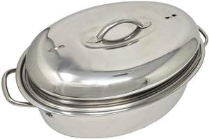 Oven Cookware <strong>Grill</strong> Top Roasting <strong>Pan</strong> Stainless Steel Turkey Roaster - Product Image 4