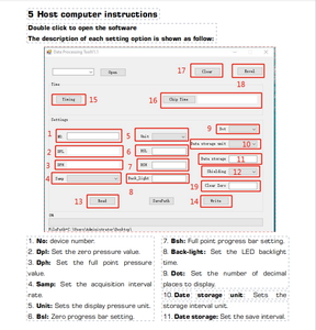 0-1000 Bar ad alta precisione manometro digitale con registratore di dati 100mm in acciaio inox OEM - Product Image 6