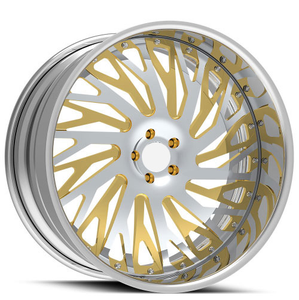 Jantes forgées sur mesure <span class=keywords><strong>23</strong></span>/24/26/28/30 pouces, face centrale brossée, lèvres chromées, finition personnalisable pour <span class=keywords><strong>5</strong></span> ou 6 trous - Product Image 5
