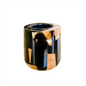 Heritage Luxe Wooden <b>Oud</b> Resin Incense Burner Handmade Premium <b>Bakhoor</b> Burner for Ramadan Spiritual Decor and Interior Styling - Product Image 1