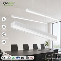 Système d'éclairage linéaire LED sans vis 200lm/W, lampe modulaire à raccordement, design pour espace de travail, suspension, lampe LED simple et luxueuse