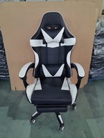 Chaise de jeu en cuir noir pour Playstation, chaise de jeu E-sport de couleur noire