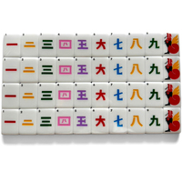 Ensemble de Mahjong de Luxe sur Mesure, Tuiles de Mahjong Américaines Sculptées à Double Couche, Jeu de Tuiles de Mahjong Personnalisées