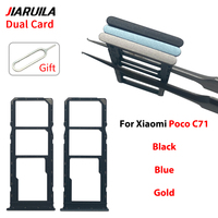 Bandeja de Doble Ranura para Tarjeta SIM para Xiaomi Poco C71, Adaptador de Soporte para Tarjeta SIM con Pin Expulsor, Reparación de Teléfonos Móviles