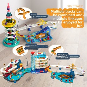 Children Dinosaur Switchback <strong>Track</strong> Car Challenge Adventure Set Parking Garage Educational Plastic 1:5 Scale Unisex Toy - Product Image 4