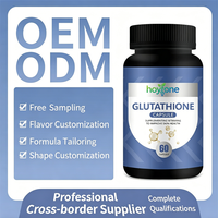 Capsules de glutathion réduit 1000 mg, marque privée OEM, avec vitamine C, collagène, acide lipoïque, antioxydant, pour un teint éclatant, pour adultes