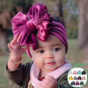 Fashion Infant Velvet Big Bow <strong>Headbands</strong> Kids Wide Bowknot Elastic Band Toddler Girls Turban <strong>Baby</strong> Hair Accessories <strong>Headband</strong> - Product Image 1