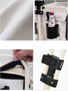 Chariot de jardin extérieur pliable à <span class=keywords><strong>4</strong></span> roues réglable et portable personnalisé pour la plage, le pique-nique et le camping - Product Image 3
