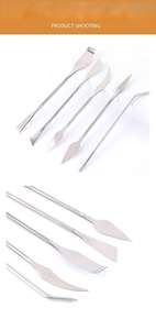 Ensemble <span class=keywords><strong>d</strong></span>'outils de modelage en acier inoxydable 5 pièces - Couteaux à sculpter pour l'argile, les polymères à <span class=keywords><strong>base</strong></span> <span class=keywords><strong>d</strong></span>'<span class=keywords><strong>huile</strong></span>, lavables au lave-vaisselle, durables - Product Image 5