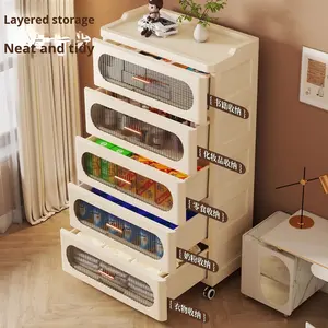 Gabinete De almacenamiento multifuncional multicapa De diseño moderno De plástico PP grueso De 65cm Organizador De Ropa De bebé - Product Image 2