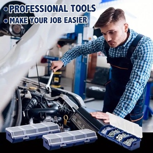 Hộp phân loại vít có nắp, 4 ngăn, hộp công cụ, ngăn, phân loại container, hộp công cụ vít - Product Image 5