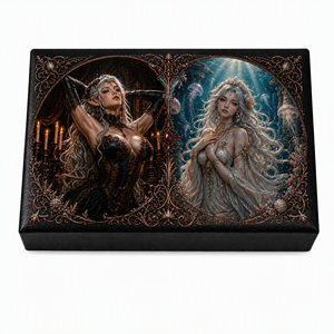 Set di 2 Monete in Rame Puro .999 da 1oz, Regina degli Elfi Neri e Dea di Atlantide, in Confezione Regalo - Product Image 1