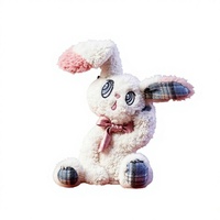Peluche lapin mignon, coussin de sommeil doux, poupée lapin en coton PP, cadeau unisexe pour fête d'anniversaire, décoration de la maison, 30x15x8cm