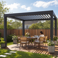 Pergola extérieure en aluminium 5x5m, pergola extérieure, bains à remous, saunas, meubles