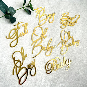 ชุดตกแต่งหน้าเค้กอะคริลิค รูปน้ำผึ้งและรสหวาน สำหรับงานเลี้ยงฉลองทารก ตกแต่งเค้กวันเกิด ตัวอักษร 3 มิติ สีทอง - Product Image 4