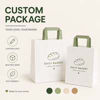 Bolsa de Papel Kraft para Pizza, Resistente a la Grasa, de Grado Alimenticio, Segura, Reciclable, para Panadería, Pastelería, Repostería, Clásica, Resistente al Aceite