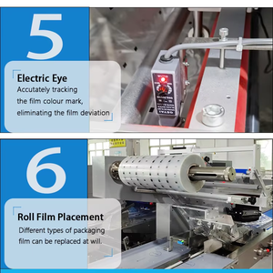 เครื่องบรรจุขนมเวเฟอร์มัลติฟังก์ชั่น ยี่ห้อ Knoppers รุ่น <span class=keywords><strong>Maoam</strong></span> แบบสามเซอร์โว บรรจุภัณฑ์แนวนอน - Product Image 5