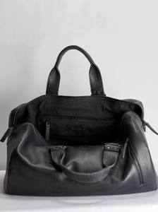 Trendy Genuine Leather Duffle <b>Bag</b> Polyester Lining Soft Strong Handles Easy <b>Zip</b> Closure <b>Large</b> Storage Travel Gym Sports Holidays - Product Image 3